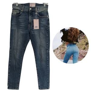 Revice VENUS Star Pieced Bum Skinny Jeans Women Size 29 Blue Lightyear Wash NEW